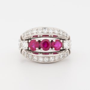 Anillo de oro blanco de 18K - Imagen 1