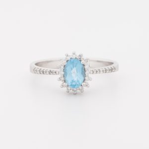 Anillo de oro blanco de 18K - Imagen 1
