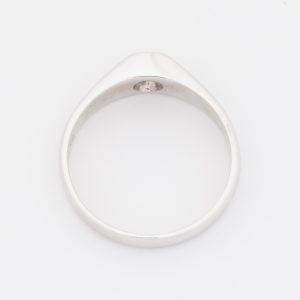 Anillo solitario de oro blanco de 18K - Imagen 3