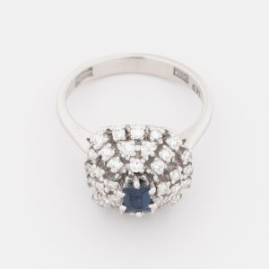 Anillo roseta de oro blanco de 18K - Imagen 2