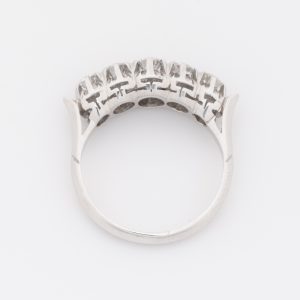 Anillo compromiso inglés antiguo de platino - Imagen 3