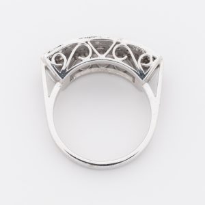 Anillo placa de oro blanco de 18K - Imagen 3