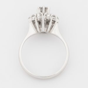 Anillo roseta de oro blanco de 18K - Imagen 3
