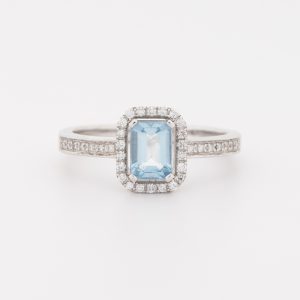 Anillo de oro blanco de 18K - Imagen 1