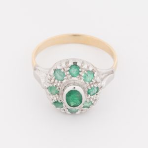 Anillo de oro blanco y amarillo de 14K - Imagen 2
