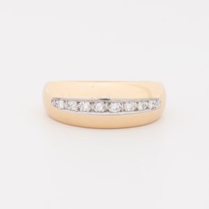 Anillo cintillo bombé de oro amarillo de 18K - Imagen 1