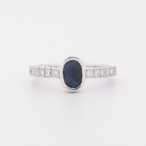 Anillo de oro blanco de 18K - Imagen 1