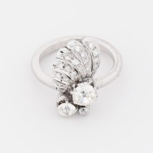 Anillo antiguo de platino - Imagen 2