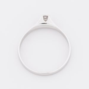 Anillo solitario de oro blanco de 18K - Imagen 3