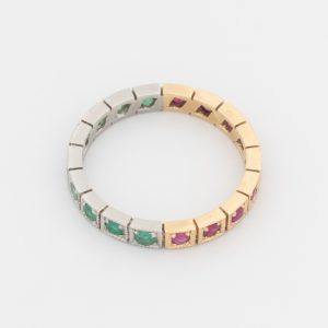 Anillo infinito Pepe Marín de platino y oro amarillo de 18K - Imagen 2