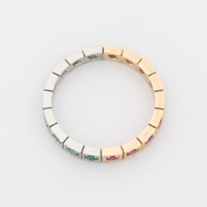 Anillo infinito Pepe Marín de platino y oro amarillo de 18K - Imagen 3