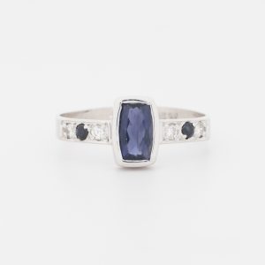 Anillo de oro blanco de 18K - Imagen 1