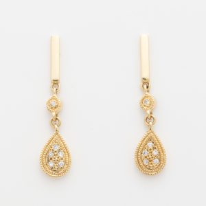 Aros largos de oro amarillo de 18K - Imagen 1