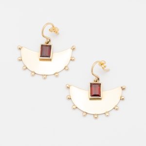 Aros barco de oro amarillo de 18K - Imagen 1