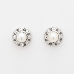 Aros de oro blanco de 18K - Imagen 1