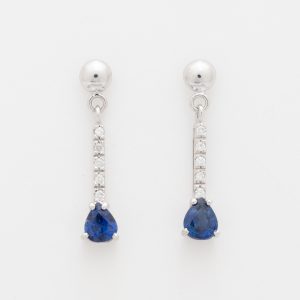 Aros de oro blanco de 18K - Imagen 1