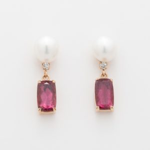 Aros de oro rosado de 18K - Imagen 1