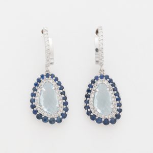 Aros de oro blanco de 18K - Imagen 1