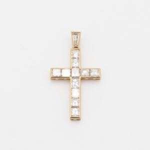 Cruz de oro amarillo de 18K - Imagen 1