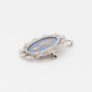 Colgante y broche de oro blanco de 18K - Imagen 2