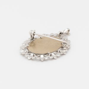 Colgante y broche de oro blanco de 18K - Imagen 3