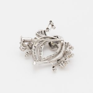 Broche antiguo de oro blanco de 18K - Imagen 3