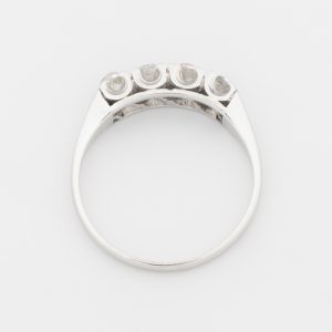 Anillo cintillo de oro blanco de 18K - Imagen 3