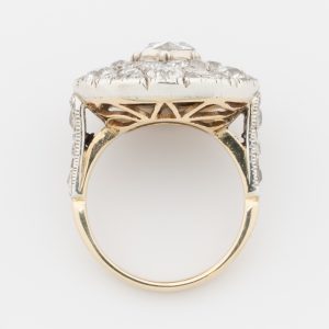 Anillo antiguo Victoriano de oro blanco de 14K - Imagen 3