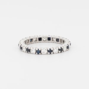 Anillo infinito de oro blanco de 18K - Imagen 1
