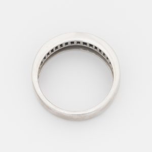 Anillo cintillo de oro blanco de 18K - Imagen 2