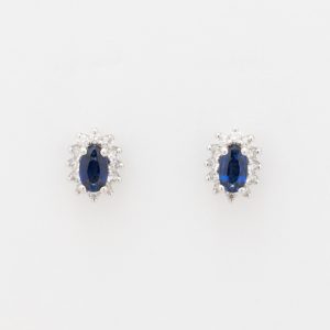 Aros Lady Di de oro blanco de 18K - Imagen 1