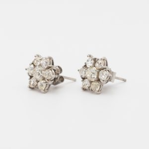 Aros de oro blanco de 18K - Imagen 2