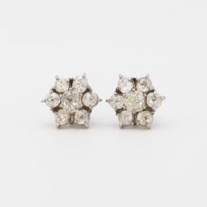 Aros de oro blanco de 18K - Imagen 1