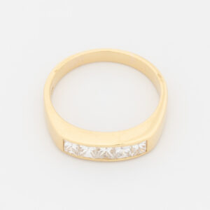 Anillo cintillo de oro amarillo de 18K - Imagen 2