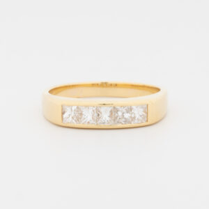 Anillo cintillo de oro amarillo de 18K - Imagen 1