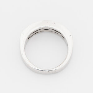 Anillo cintillo de oro blanco de 18K - Imagen 3