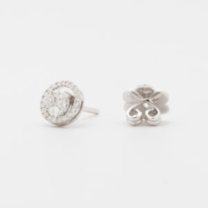 Aros de oro blanco de 18K - Imagen 2