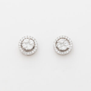 Aros de oro blanco de 18K - Imagen 1