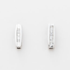 Aros de oro blanco de 18K - Imagen 1