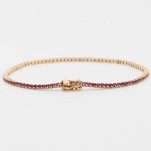 Pulsera tenis de oro amarillo de 18K - Imagen 1