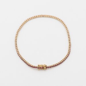 Pulsera tenis de oro amarillo de 18K - Imagen 2